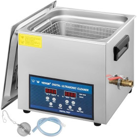 VEVOR Nettoyeur à Ultrasons Double Fréquence 10 L, Professionnel Nettoyeur à Ultrasons 220 V avec Chauffage, Nettoyeur Ultrasons