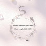 LOLIAS Bracelet Perles Femme Coeur Bracelet Or/Argent Femme Acier Inoxydable Bracelet Perle pour Femme Ado Fille Bijoux Cadeau F