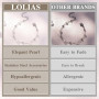 LOLIAS Bracelet Perles Femme Coeur Bracelet Or/Argent Femme Acier Inoxydable Bracelet Perle pour Femme Ado Fille Bijoux Cadeau F
