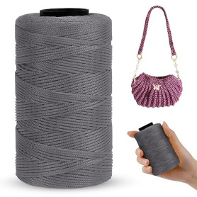 LEREATI Fil Macramé 1mm x 230m Corde Macramé Polyester Ficelle Corde Fil Polypropylène pour Sac à Main, Suspension Murale, Trava