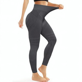 Leggings Anti Cellulite Femme, 3D Legging Compression, Minceur Taille Haute sans Couture, Pantalon de Sport Yoga Fitness Sculpta