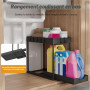 Meltrck - Lot de 2 Rangement sous Évier - Organisateur sous Evier Tiroir Coulissant à Extraction - Rangement Et Organisation De