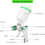 Hanured® HVLP Pistolet à Peinture avec 5 Buses 1,4/1,7/2,0/2,5/3,0mm, 600ml Pistolet Peinture air comprimé pour Les Murs, l'auto