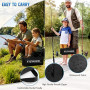 Auniq 2 pièces Ensemble Canne à pêche et Moulinet, Canne à pêche télescopique en Fibre de Carbone 1.8m avec Moulinet Rotatif/app