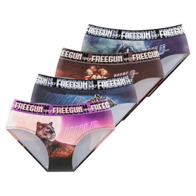 FREEGUN Culotte Femme Microfibre, sous-vêtement Féminins, Confortable et Ultra-Doux (Lot de 4)