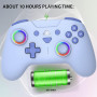 Subsonic - Manette sans Fil LED RGB pour Nintendo Switch 2 - Switch - Bleue