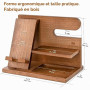 TESLYAR - Station d'accueil pour téléphone en bois pour homme, organisateur de bureau ou de chevet, cadeau d'anniversaire pour h