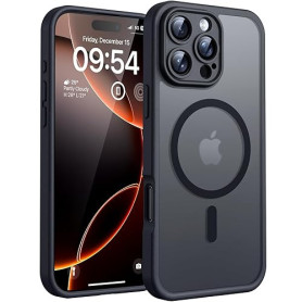 TOCOL Coque Magnétique pour iPhone 16 Pro Max 6,9 Pouces, Compatible avec MagSafe, Protection de l'objectif améliorée, Coque Mat