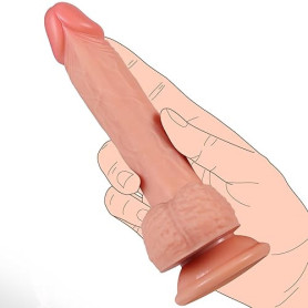 16,5 cm Petit Gode Pénis Design, Mini Gode en Silicone Souple avec Ventouse Forte, Queue de Dildo Naturelle Sex Toy pour Femme,