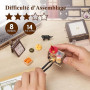 BenBen Puzzle 3D Café Magique, DIY Maquette Adulte Puzzle 3D Miniature Maison Miniature à Construire Décoration Livre Bibliothèq