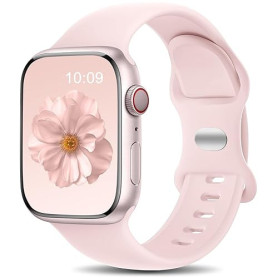 Charlam Compatible avec Bracelet Apple Watch 40mm 41mm 38mm 42mm (Serie 10 11) pour Femme Homme, Sport Bracelets en Silicone pou