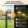LakiHomi Lampes solaires 2 en 1 pour extérieur, avec 24 LED super lumineuses, étanches, marche/arrêt automatique, décoration de 