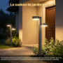 LakiHomi Lampes solaires 2 en 1 pour extérieur, avec 24 LED super lumineuses, étanches, marche/arrêt automatique, décoration de 