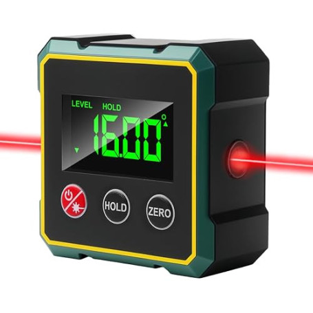 Inclinomètre Numérique Niveau Electronique, Inclinomètre Magnétique Numérique Avec Laser Electronique, Écran LCD Niveau Numériqu