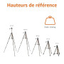 Amazon Basics Trépied 127,0cm pour Appareil Photo Reflex Numérique, Léger, avec Sac, Hauteur Réglable, Champagne