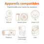Amazon Basics Trépied 127,0cm pour Appareil Photo Reflex Numérique, Léger, avec Sac, Hauteur Réglable, Champagne