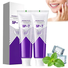 Lot de 2 dentifrices SP-7 violets, blanchiment des dents, dentifrice probiotique, dentifrice blanchissant intensif pour dents se