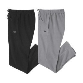 ATLAS FOR MEN - Lot de 2 Pantalons Micropolaires - Disponible en Grandes Tailles