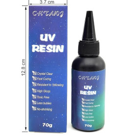70g Résine UV Transparent durcissante aux ultraviolets résine époxy pour loisirs créatifs, pendentifs, accessoires de nail art,