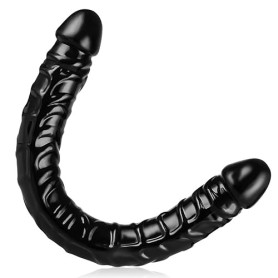 Gode Géant Réaliste Noir Double Pour Stimulateur Double Face Lesbien Anal Point G Sextoys Pour Femmes Hommes Couples Gode Longue