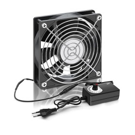 RUIZHI 120mm 12V PC Ventilateur de Boîtier - Vitesse du Vent Réglable, Ventilateur pour Pc, VentilateuR AC 220V - 240V, 2750RPM,