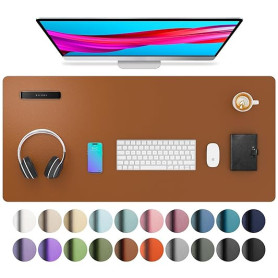 Aothia Sous-main, tapis de bureau en cuir PU, tapis de souris, protection de bureau antidérapante, bloc-notes de bureau étanche