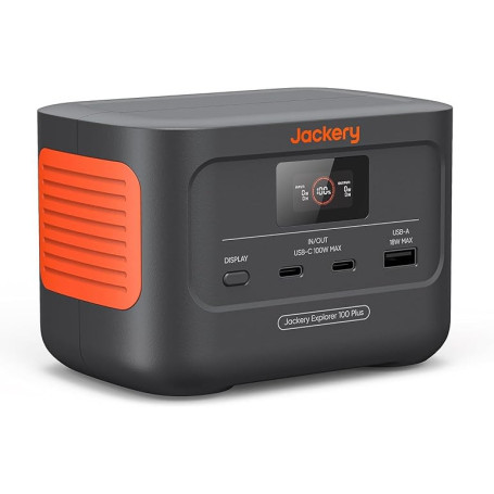 Jackery Mini Générateur Électrique Portable, 99Wh/31000mAh Batterie LiFeP04, 3 Portes USB-A/C 128W Sortie Max, Explorer 100Plus