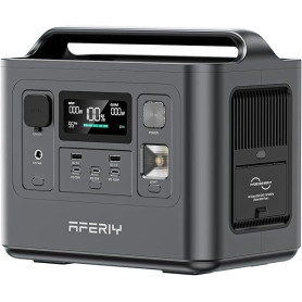AFERIY Generateur Electrique Portable 800W, Station Electrique Portable 512Wh Charge Rapide en 1H, Générateur Solaire LFP, UPS,