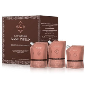SI SHINY Kit lissage brésilien premium - Formule nouvelle nano indienne sans formol - Huile - Favorise la croissance - Durée lon