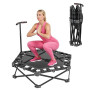 ZAKVOP Mini Trampoline Fitness Pliable Adulte, Trampoline de Fitness D'Intérieur avec Poignée Réglable, Minitrampoline pour Adul