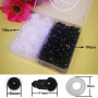 FANGZIDM 100 Pièces Yeux de Sécurité avec Rondelles de 6mm Yeux de Jouet en Plastique Noir pour Fabrication de poupées DIY Loisi