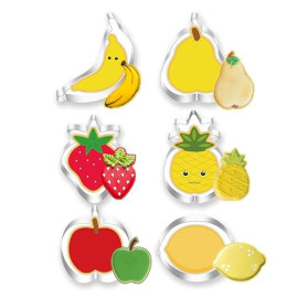 HSYTEK Lot de 6 emporte-pièces en forme de fruits, en acier inoxydable, pour enfants et adultes, pour biscuits, fudge, fruits à