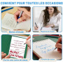 Lot de 30 recharges de rechange effaçables, compatibles avec Legami, pointe 0,7 mm, hauteur 13 cm, bleu, noir, rouge, vert, viol