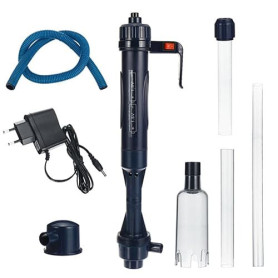 Alnicov Pompe de Filtration par Siphon pour Aquarium Électrique, Tube Extensible, Nettoyeur Automatique de Sable et Gravier, Cha