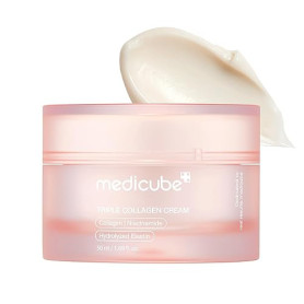 Medicube triple collagene et acide hyaluronique, à l'élastine premium et au beurre de karité – anti ride et crème hydratante vis