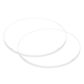 QUARKZMAN 2Pcs Verre de Montre en Cristal Transparent 30mm de Diamètre, 2mm D'Épaisseur, Rond, Plat, en Verre Minéral à Haute Tr