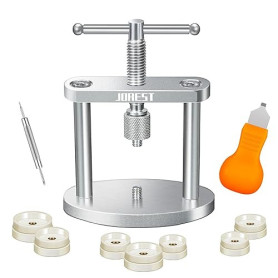 JOREST Presse de Boîtier Montre, Outil pour Ouvre et Fermer Boitier Montre, Kit Changement Pile Montre, Kit Reparation Montre, a
