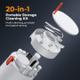K&F CONCEPT Kit Nettoyage Clavier 20 en 1 Kit Nettoyage PC，Accessoires de Nettoyage pour AirPods, Caméra, Ordinateur, Téléphone