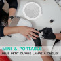 Petit Aspirateur Ongles, Aspiration Réglable, Puissant Aspirateur à Ongles Manucure Table Aspirateur de Poussière D'ongles (blan