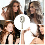 Brosse À Vapeur Électrique Pour Cheveux | 2 En 1 Brosse Lissante Vapeur Avec Huile Et Verre Doseur, Pour Des Cheveux Épais Raide