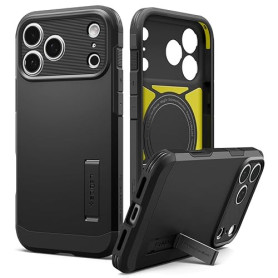 Spigen Coque pour iPhone 17 Pro Max, Tough Armor T MagFit, [Robuste, Test de Chute Niveau Militaire] - Noir