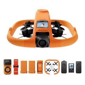 HOVERAir AQUA Caméra volante, drone suivi étanche IP67 avec caméra pour sports nautiques, 34mph, 10+ modes de vol, ralenti 4K 10