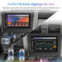 Junsun Autoradio 2 DIN Universel avec Écran Tactile, CarPlay & Android Auto sans Fil, Bluetooth, GPS, FM, USB, Type-C, Commandes