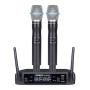 BOMGE UHF 240U Lot de 2 Microphones et systèmes sans Fil portatifs en métal pour karaoké, Chant, réunion, fête, église, DJ, Mari