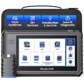 mucar VO6 Valise Diagnostic Auto, Outil D'analyse Complet des Systèmes sans Fil de Niveau OE avec Scanner de Voiture à 28 Réinit