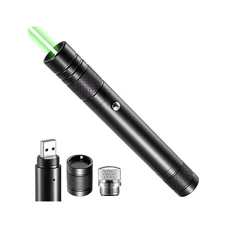 LANMAOMAN Lampe torche Mini rechargeable longue distance pour écrans TV/LED/LCD tactiques bureau/camping/astronomie/construction