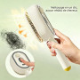Brosse à vapeur électrique, fer à lisser à vapeur rechargeable avec spray, peigne démêlant antistatique 3 en 1 et massage à cous