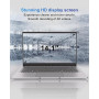 Ordinateur Portable 14 pouces 2 cœurs (jusqu’à 2,6 GHz) PC Portable 6 Go DDR4 128 Go SSD, WiFi 5G, Mini-HDMI, Design Sans Ventil
