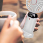 Jsdoin Ventilateur portable rechargeable par USB avec 5 vitesses,mini ventilateur de bureau pliable avec écran LED pour la maiso