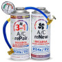 Kit Complet Recharge Climatisation Voiture 3 en 1 Remplacement R134a avec Stop Fuite Cartouche Gaz Réfrigérant pour Clim Bonbonn